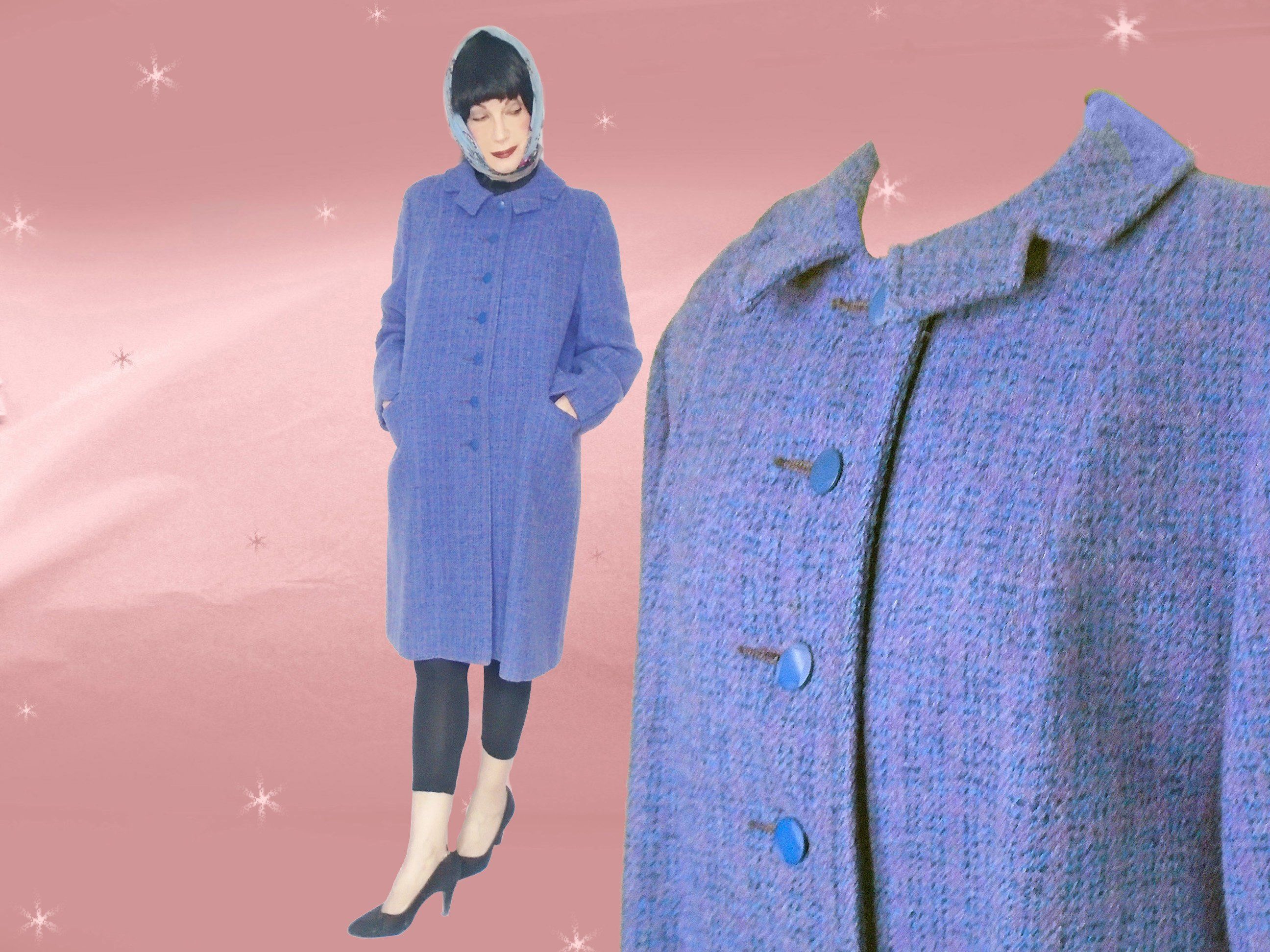 vintage tweed harris coat swing