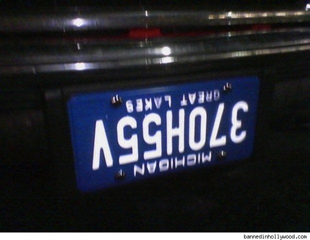 plate allowed no assholes license signs