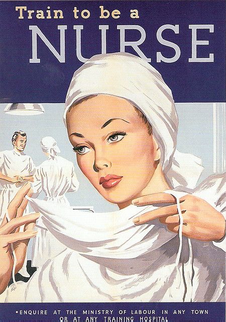 vintage hospital nurse sign