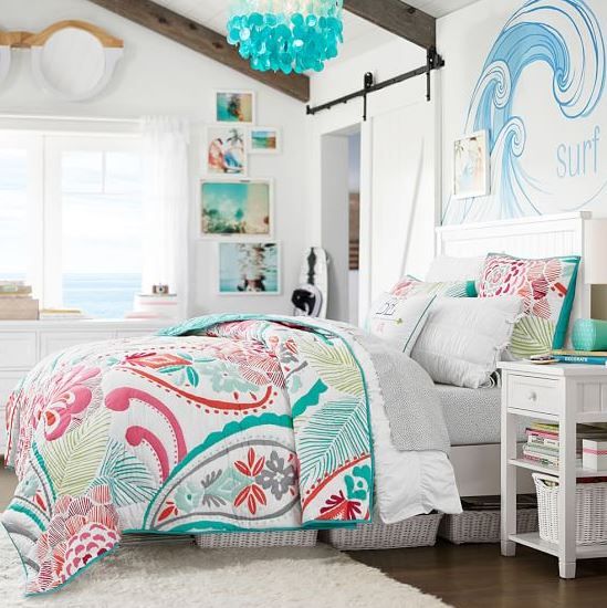 teen tropical bedroom