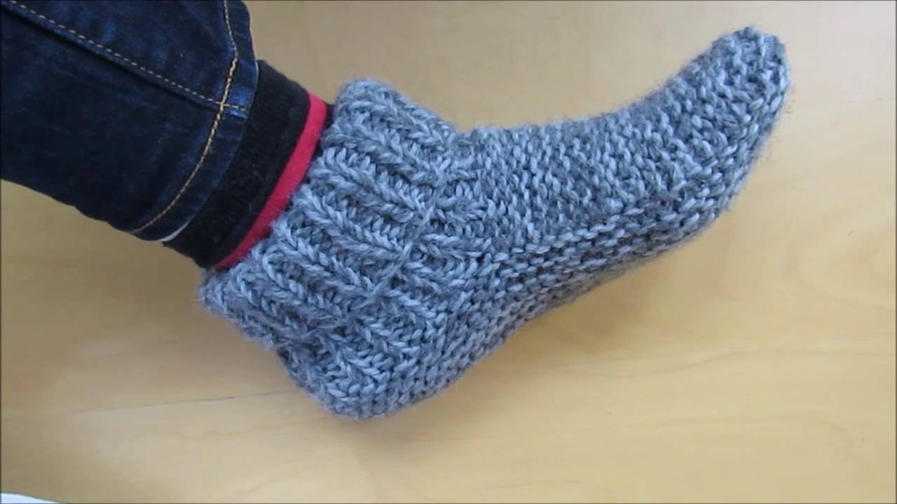 knit adult slippers