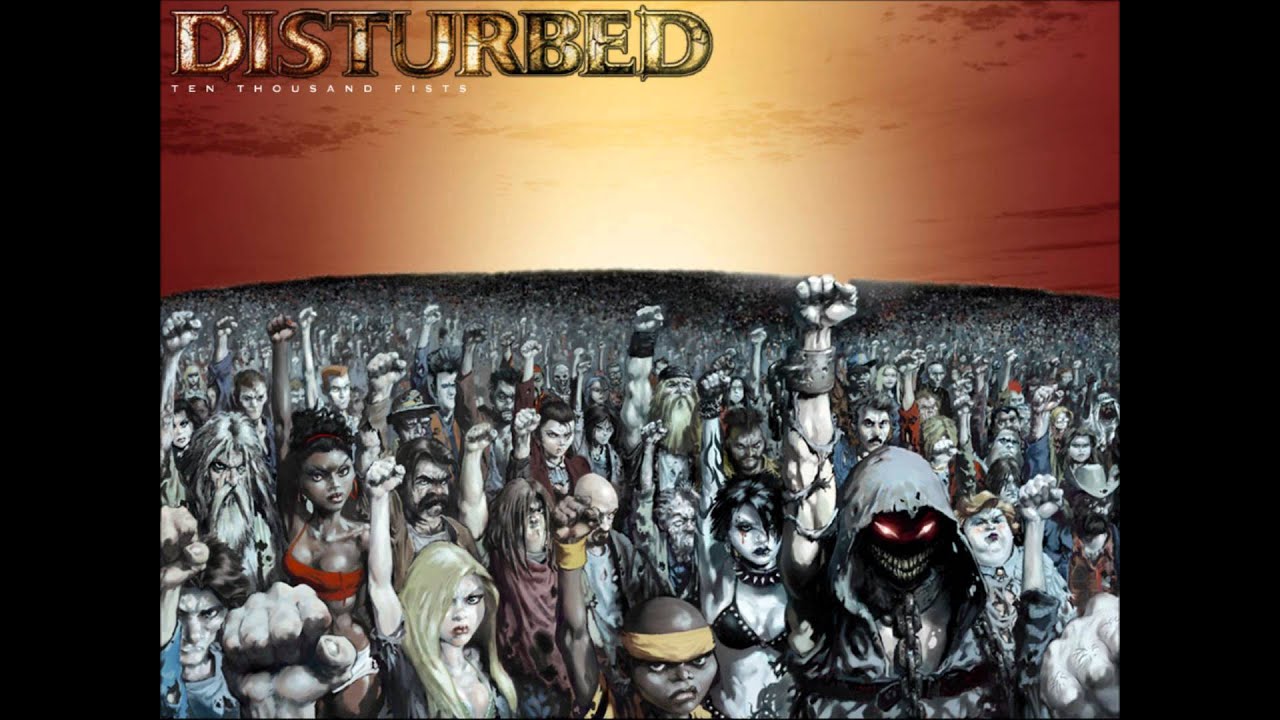 disturbed ten the fist thousand in air
