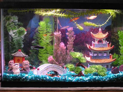 asian aquarium decor