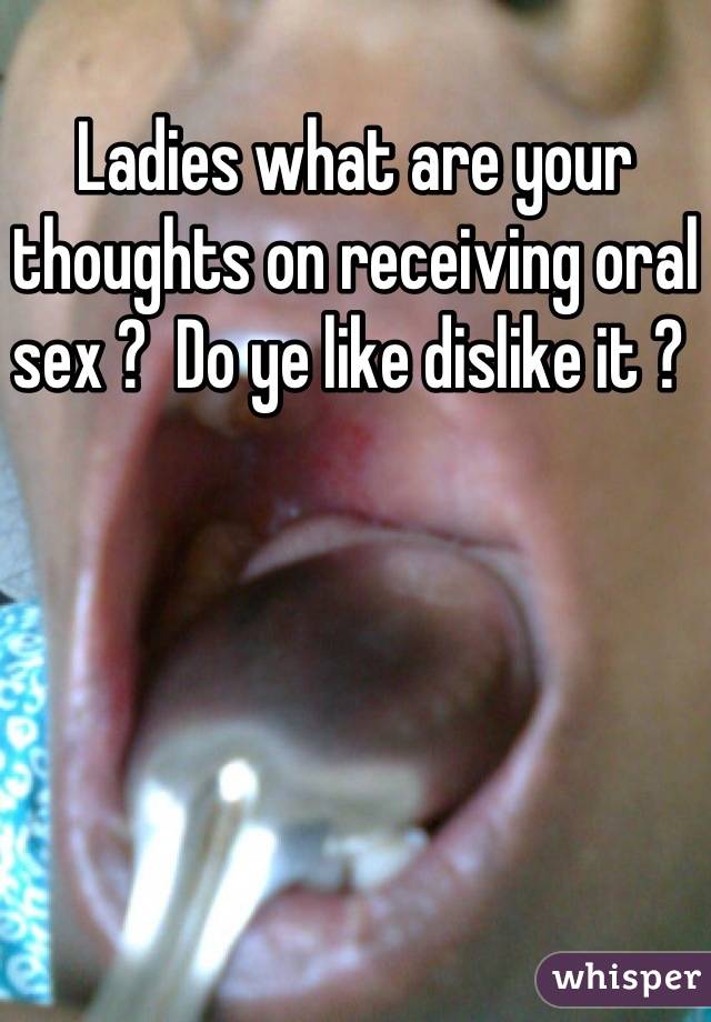 dislike oral sex
