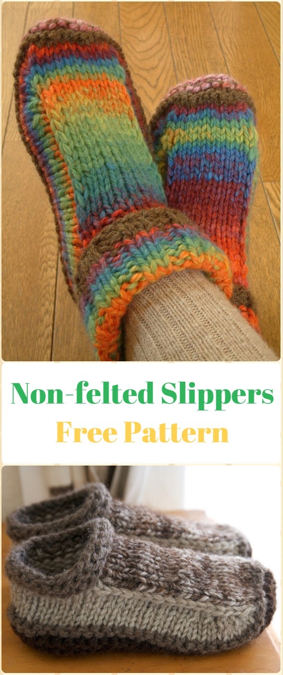 knit adult slippers