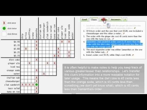 logic key puzzle with granny thanksgiving